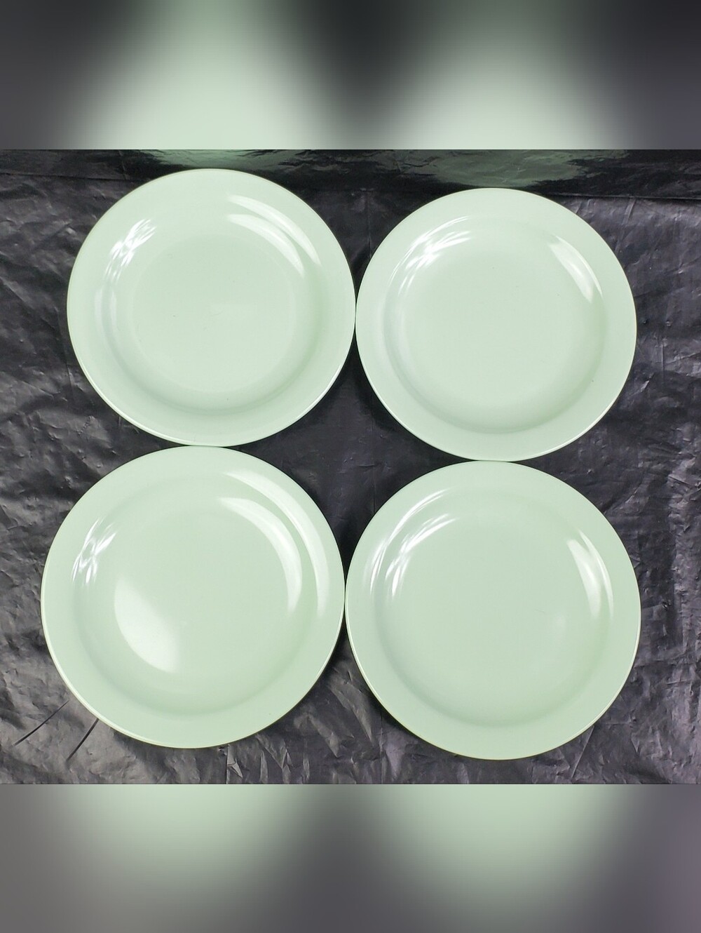 Boonton VTG MCM Melamine Dessert Salad Plates 106-6 - USA Made - Lot of 4 - GUC